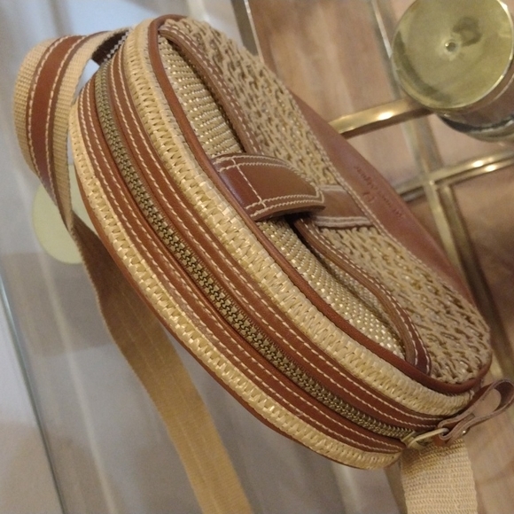 NWOT Etienne Aigner Crossbody Rattan Purse Satchel - Picture 6 of 11